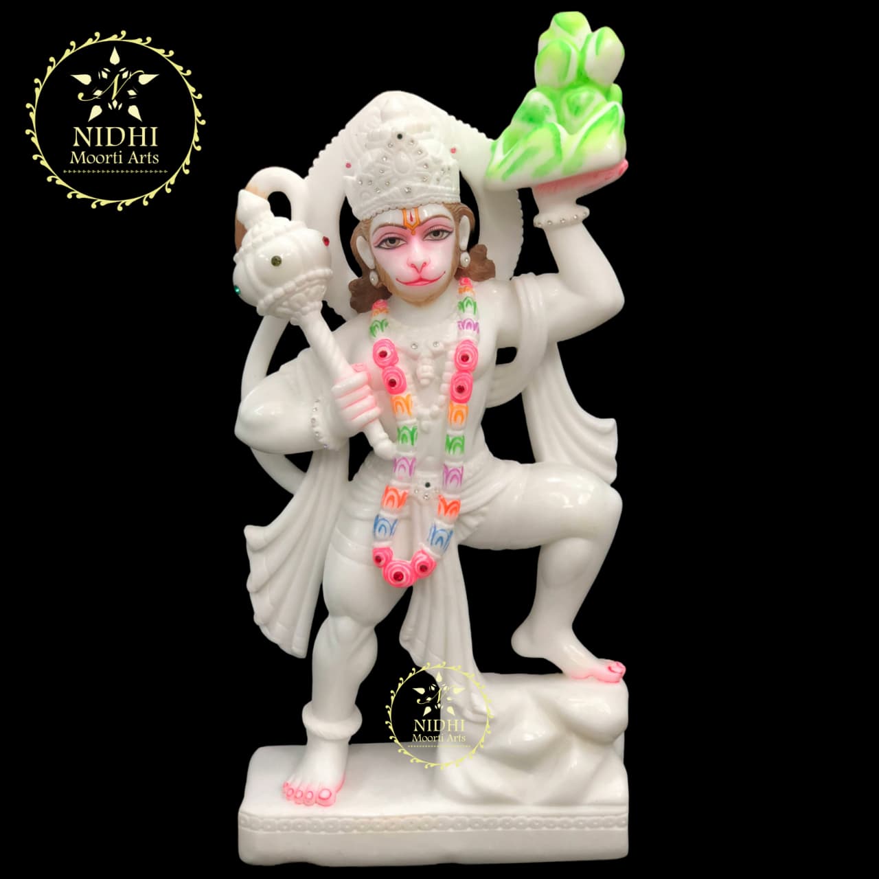 white marble hanuman idol