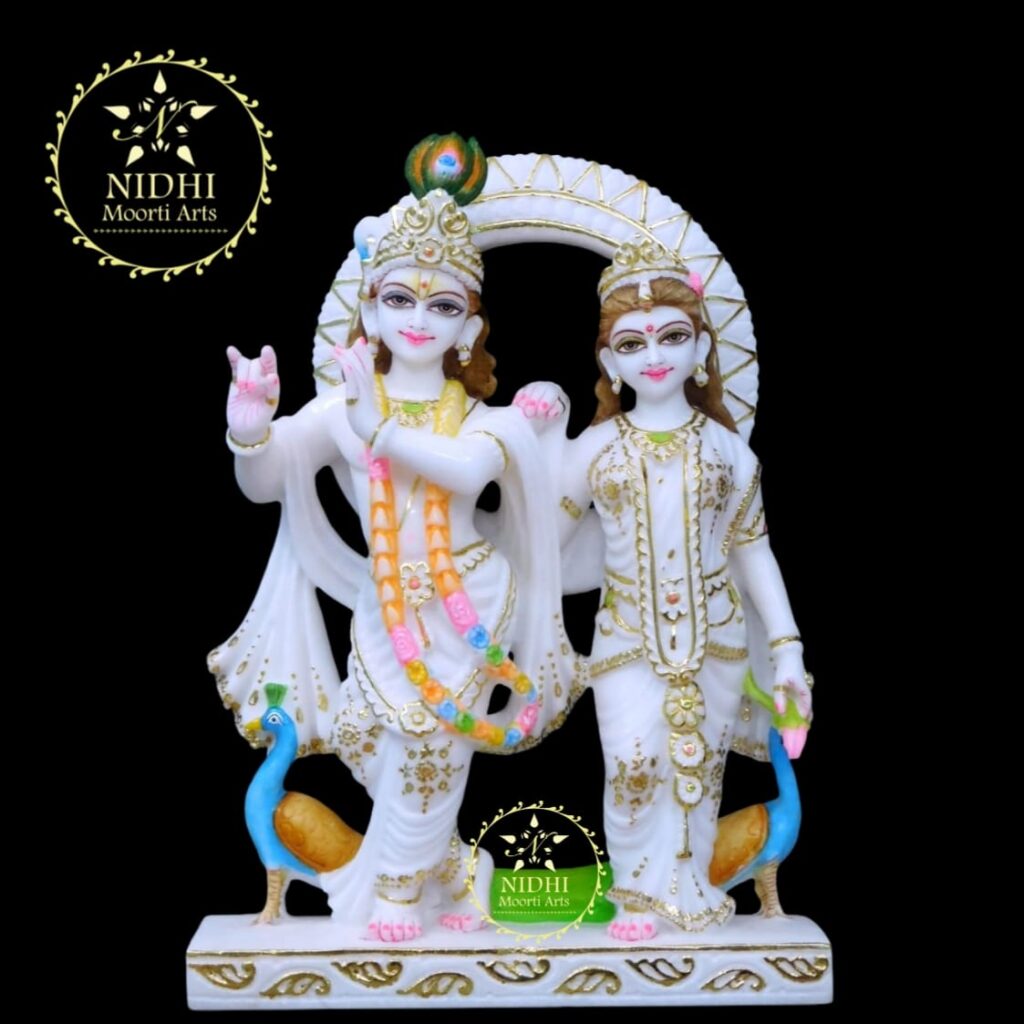 marble radha krishna idol