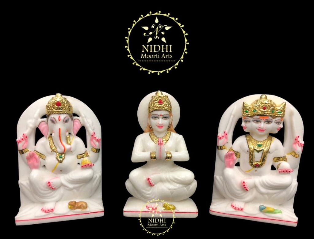 white marble shiv parivar idols